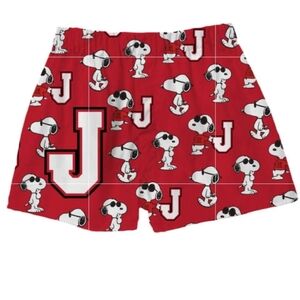 Snoopy Joe Cool Silky Smooth Boxers Red J - Unisex MED or LG BNWT RETIRED!